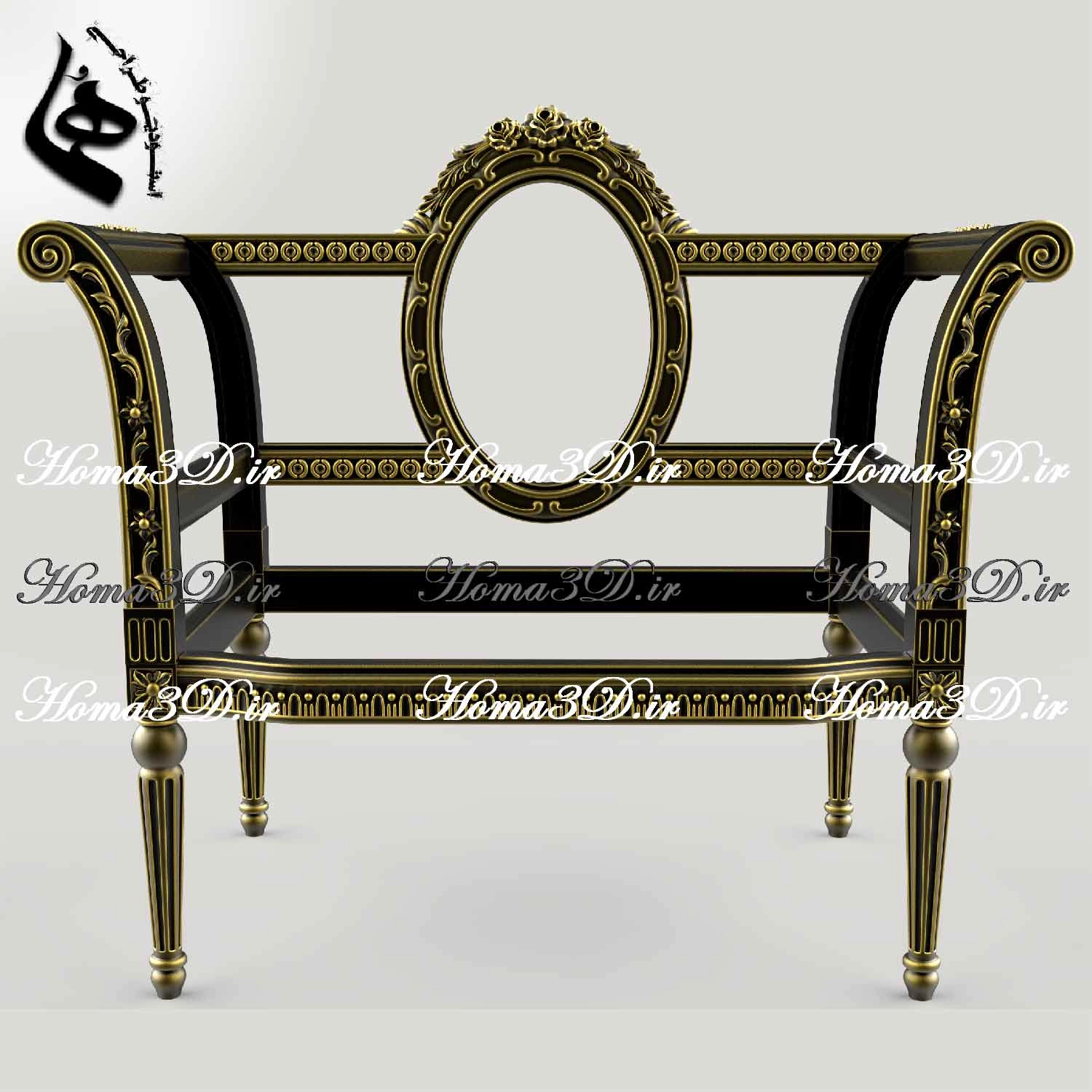 خرید مدل سه‌بعدی مبل منبتی خاص با فرمت STL و قالب‌های برش DXF و EPS برای اجرای دقیق با CNC چوب از استودیو طراحی هما با دانلود فوری.