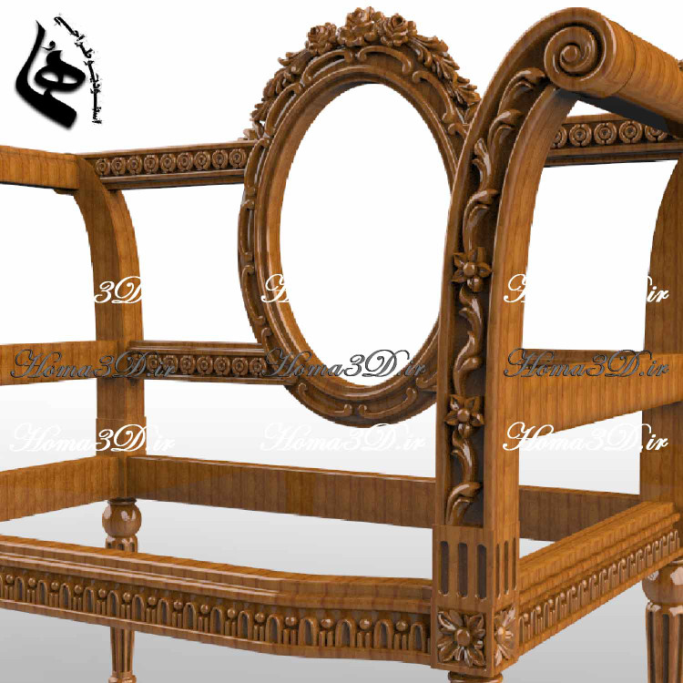 خرید مدل سهبعدی مبل منبتی خاص با فرمت STL و قالبهای برش DXF و EPS برای اجرای دقیق با CNC چوب از استودیو طراحی هما با دانلود فوری.