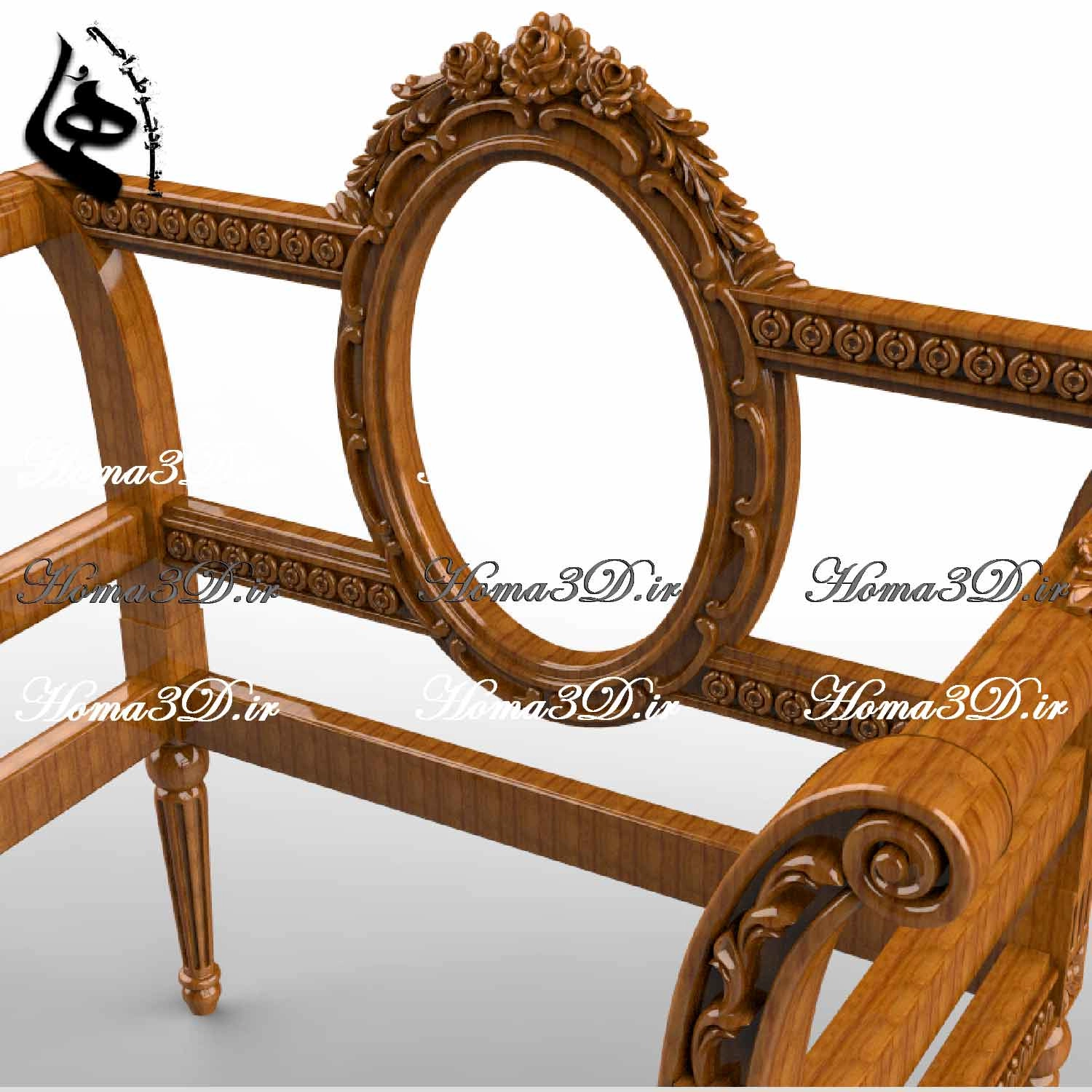 خرید مدل سه‌بعدی مبل منبتی خاص با فرمت STL و قالب‌های برش DXF و EPS برای اجرای دقیق با CNC چوب از استودیو طراحی هما با دانلود فوری.