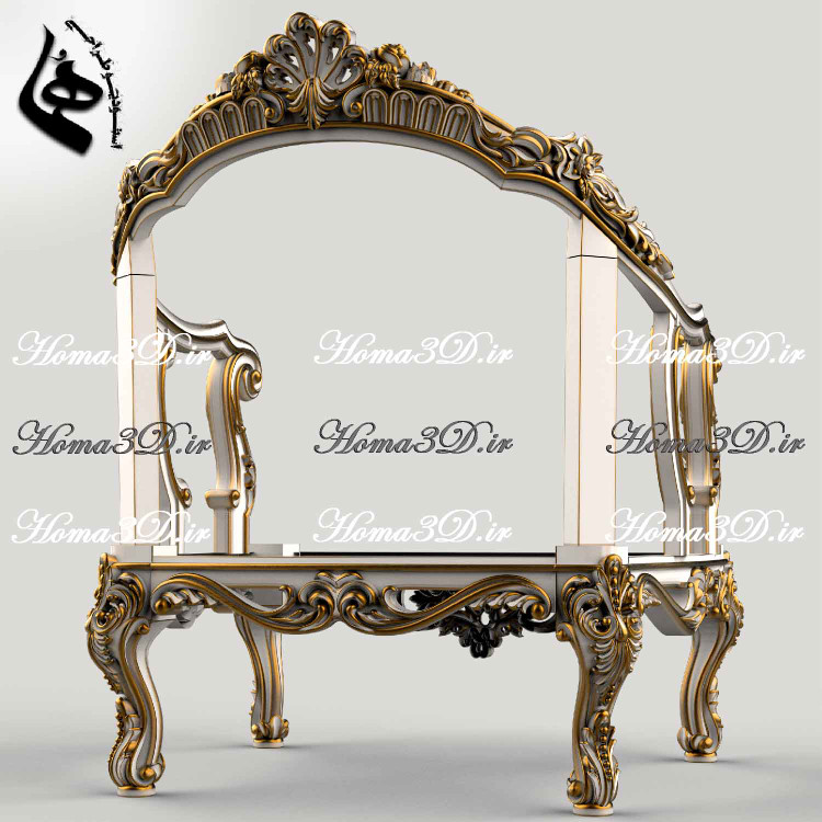 مدل سهبعدی مبل منبتی لوکس با فایل STL، قالبهای DXF و EPS برای اجرای دقیق با CNC چوب. ساخت از طراحان اصلی، دانلود فوری، محصولی از ایتالیا.