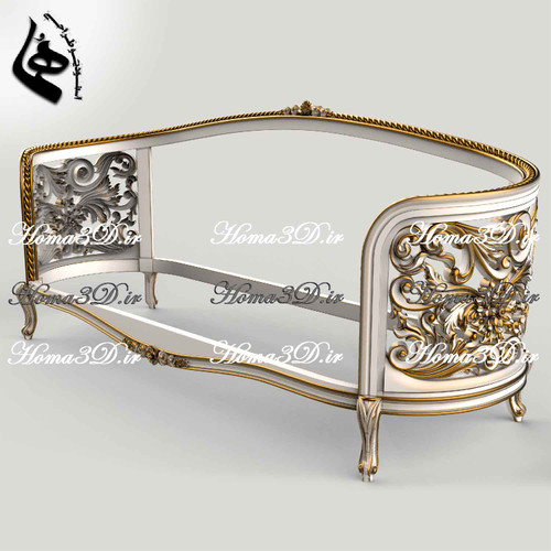 فایل طراحی سهبعدی کاناپه منبتی لوکس ایتالیایی مناسب اجرای سیانسی و برش لیزر با فرمت STL، DXF، EPS. ساخت استودیو طراحی هما، قابل دانلود فوری.