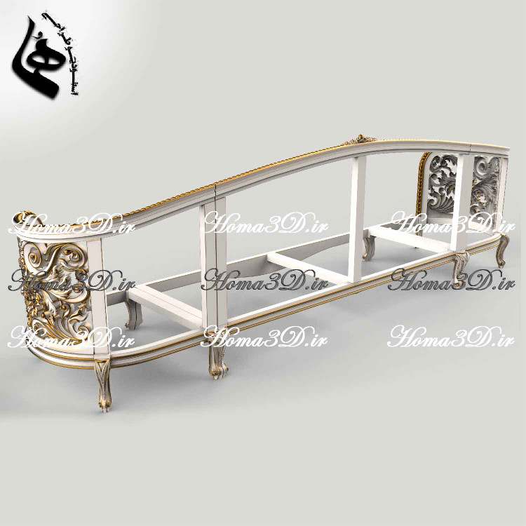 طراحی سهبعدی کاناپه منبتی کینگسایز ایتالیایی برای سیانسی و برش لیزری، با فرمت STL و DXF. قابل دانلود فوری از برند استودیو طراحی هما.