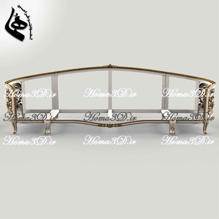 طراحی سهبعدی کاناپه منبتی کینگسایز ایتالیایی برای سیانسی و برش لیزری، با فرمت STL و DXF. قابل دانلود فوری از برند استودیو طراحی هما.