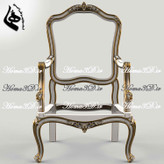 مدل سهبعدی مبل فرانسوی با طراحی دقیق و منبت ظریف، قابل اجرا با CNC روتاری و تخت، مناسب تولید مبل کلاسیک با فرمت STL.