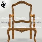 مدل سهبعدی مبل فرانسوی با طراحی دقیق و منبت ظریف، قابل اجرا با CNC روتاری و تخت، مناسب تولید مبل کلاسیک با فرمت STL.