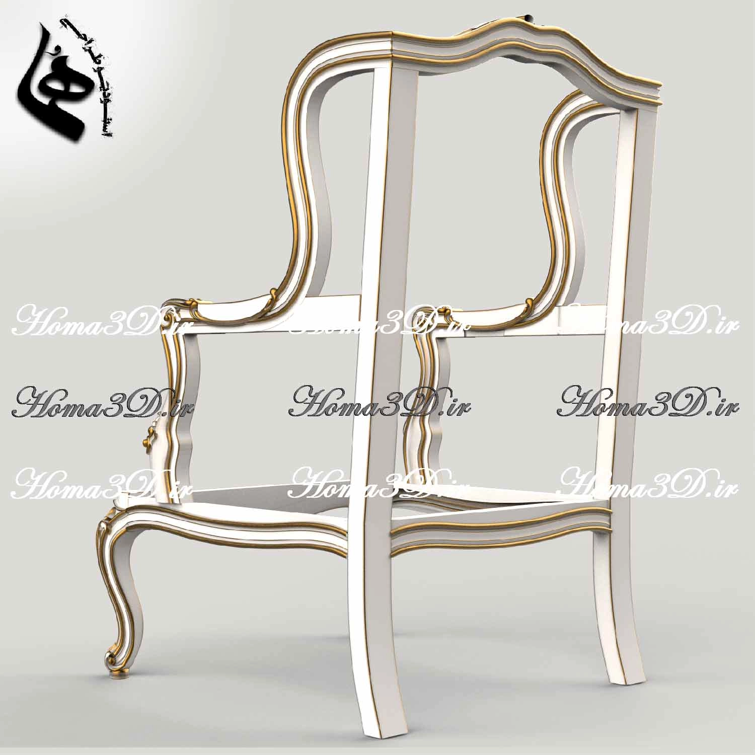 مدل سه‌بعدی مبل کوئین با طراحی دقیق و منبت مدرن، قابل اجرا با CNC، مناسب تولید مبل ظریف کلاسیک با فرمت STL و ابعاد استاندارد.