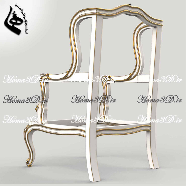 مدل سهبعدی مبل کوئین با طراحی دقیق و منبت مدرن، قابل اجرا با CNC، مناسب تولید مبل ظریف کلاسیک با فرمت STL و ابعاد استاندارد.