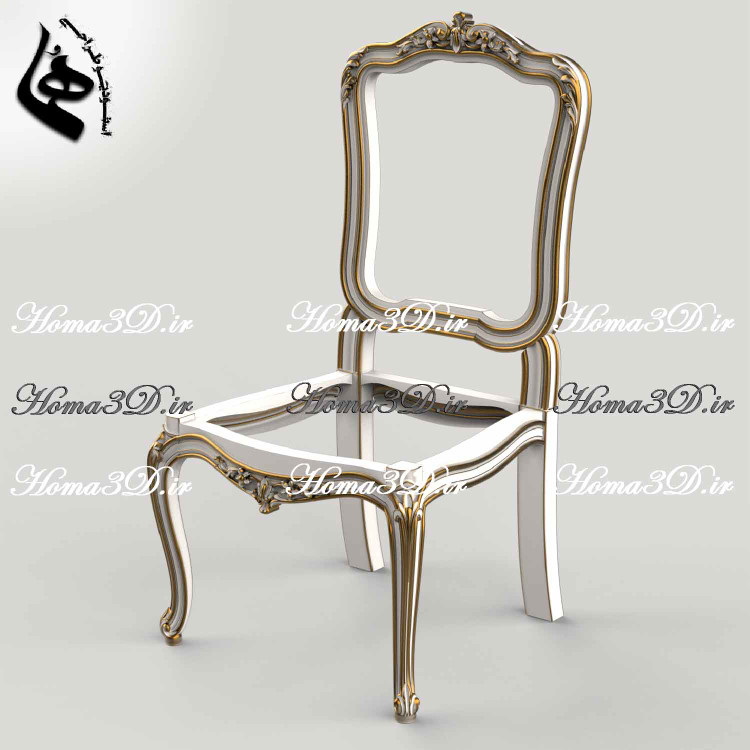 مدل سهبعدی صندلی کلاسیک با طراحی منبت، خروجی STL و فایلهای برش، مناسب تولید با چوب و CNC تخت و روتاری در ابعاد دقیق و مهندسیشده.