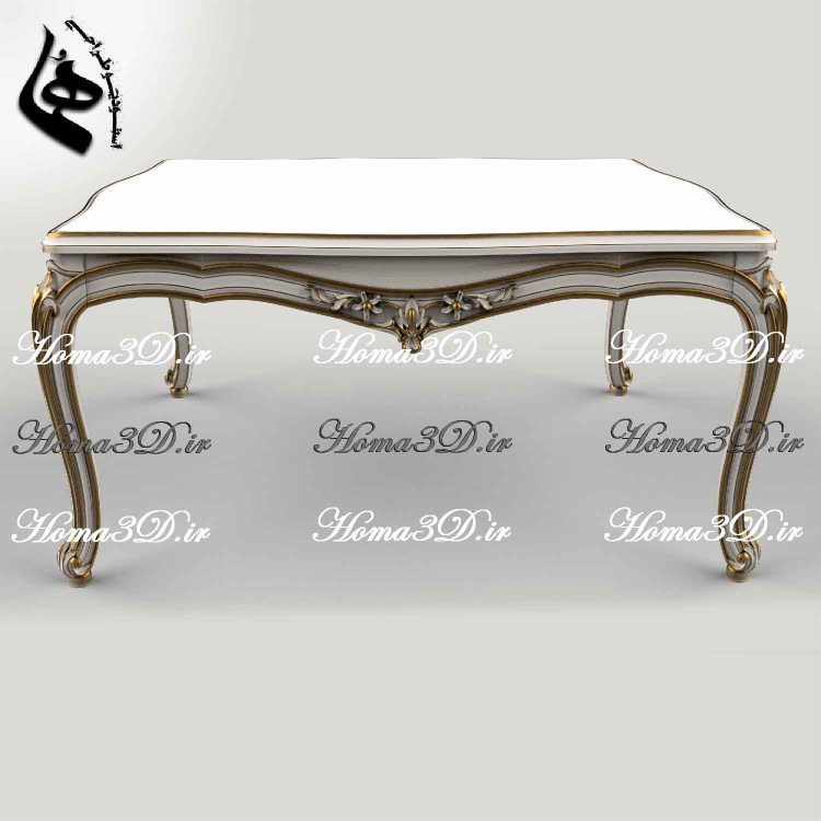 میز جلو مبلی منبتی چوبی مخصوص تولید با CNC، فایل سهبعدی STL، قالب EPS، DXF، مناسب برای تولید سریع، دقیق و پرفروش در homa3d.ir