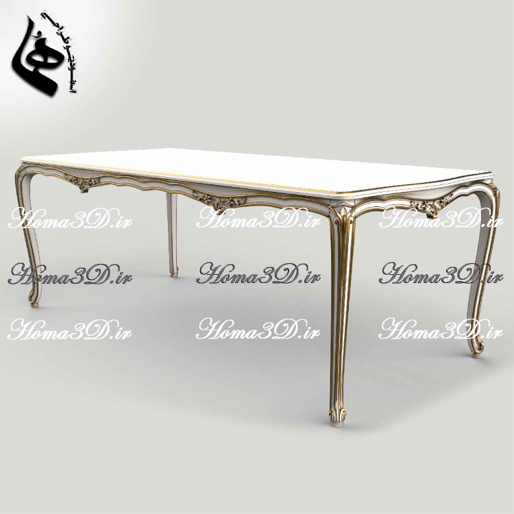 میزناهارخوری منبتی چوبی مکعبی مخصوص تولید با CNC، طراحی حرفهای، قالب آماده و سودآور برای تولیدکنندگان مبلمان کلاسیک و صادراتی.