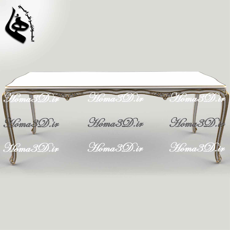 میزناهارخوری منبتی چوبی مکعبی مخصوص تولید با CNC، طراحی حرفهای، قالب آماده و سودآور برای تولیدکنندگان مبلمان کلاسیک و صادراتی.