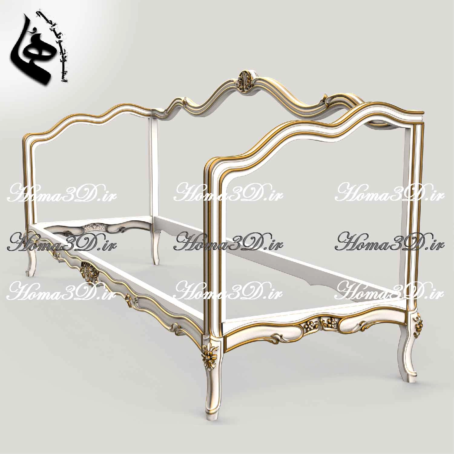 مدل سه‌بعدی کاناپه کم‌چوب فرانسوی، فایل آماده تولید با CNC، همراه قالب برش و طراحی مهندسی‌شده برای تولیدکنندگان مبلمان صادراتی و لاکچری.