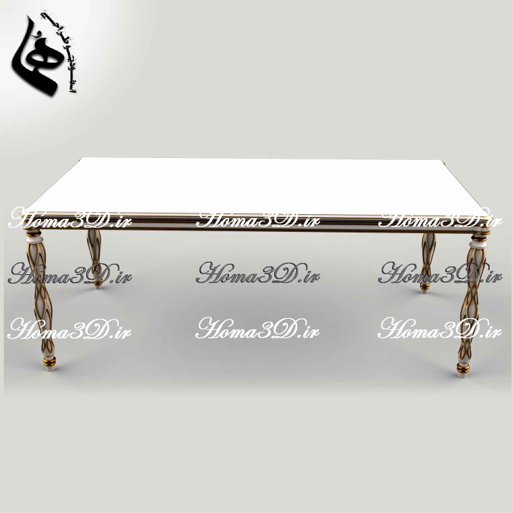 طراحی سهبعدی میز ناهارخوری ابزارخورده | قابل اجرا با CNC | مخصوص تولیدکنندگان حرفهای مبلمان