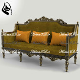 کاناپه منبتی با ظرافت بالا | طراحی ۳بعدی، قالبکشی حرفهای و اجرای صنعتی