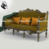 کاناپه منبتی با ظرافت بالا | طراحی ۳بعدی، قالبکشی حرفهای و اجرای صنعتی