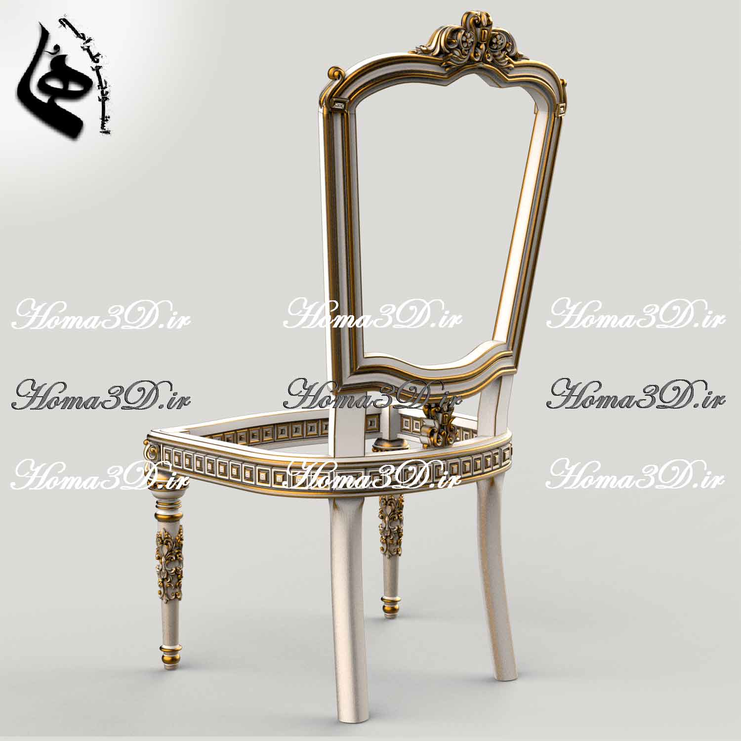 فایل سه‌بعدی مبلمان لوکس قابل اجرا با CNC، طراحی شده با فرمت STL برای تولید نجاری حرفه‌ای، همراه با قالب برش لیزری و دانلود سریع.