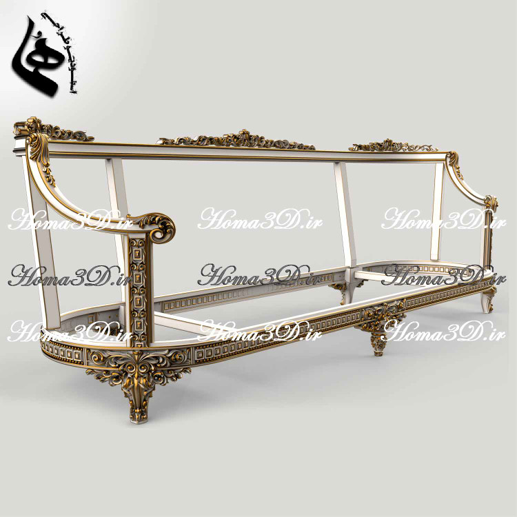 فایل سهبعدی مبلمان لوکس قابل اجرا با CNC، طراحی شده با فرمت STL برای تولید نجاری حرفهای، همراه با قالب برش لیزری و دانلود سریع.