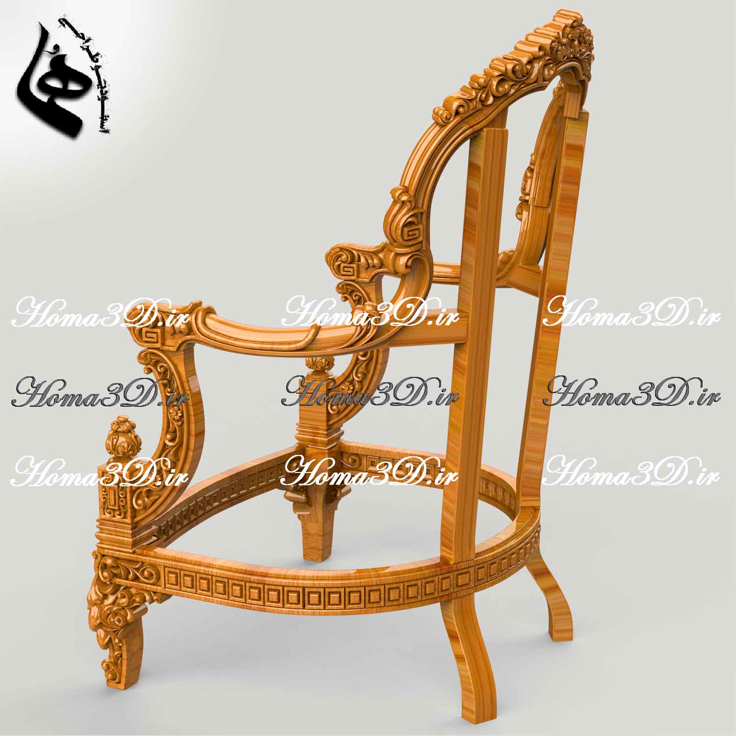 مدل سه‌بعدی مبل منبتی تمام چوب با طراحی لوکس ترکیه‌ای، مناسب CNC تخت و روتاری، همراه فایل قالب‌گیری و دانلود سریع از استودیو طراحی هما.