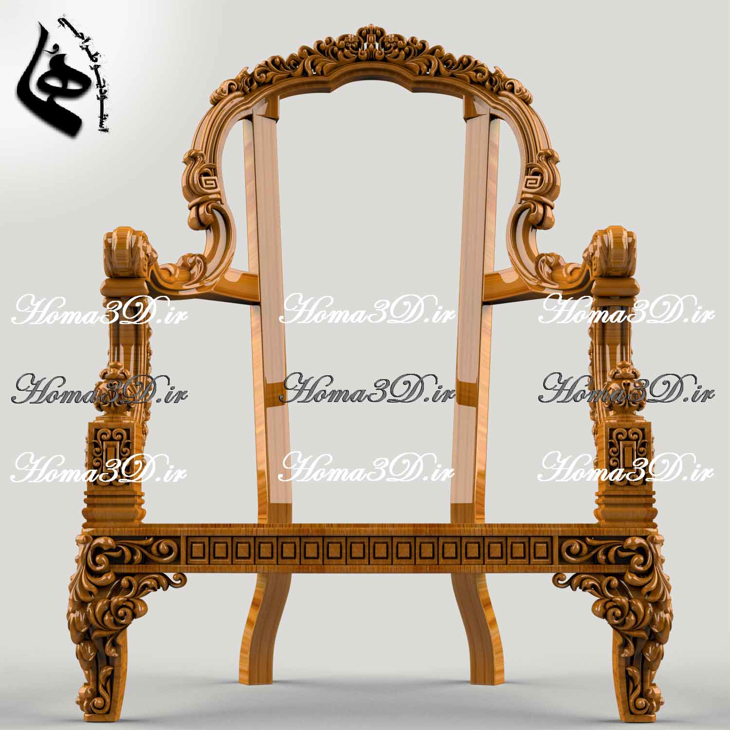 مدل سه‌بعدی مبل منبتی تمام چوب با طراحی لوکس ترکیه‌ای، مناسب CNC تخت و روتاری، همراه فایل قالب‌گیری و دانلود سریع از استودیو طراحی هما.