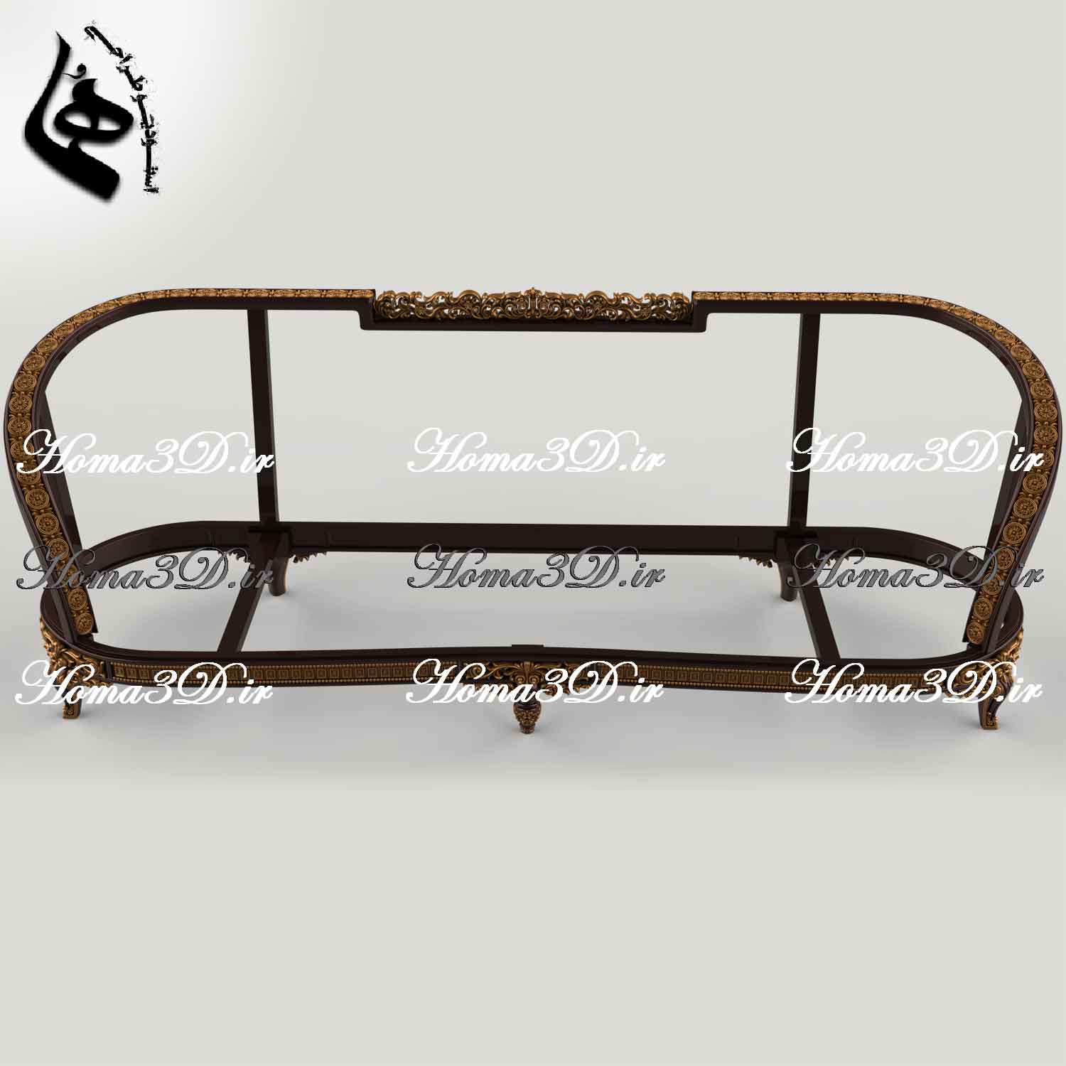 فایل سه‌بعدی کاناپه گرد با طراحی خاص و قالب جدید، مناسب تولید نجاری با CNC تخت و روتاری، قابل دانلود فوری از استودیو طراحی هما.