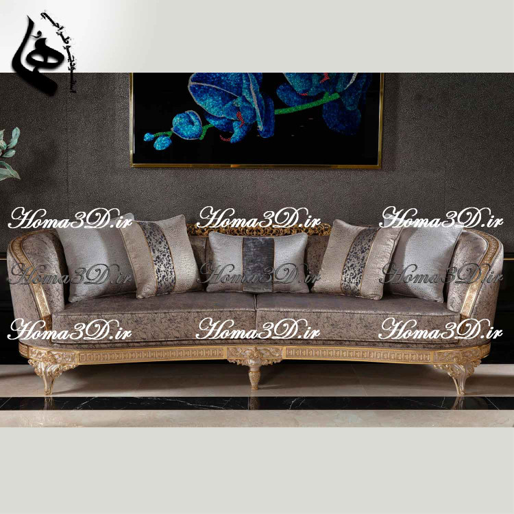 فایل سهبعدی کاناپه گرد با طراحی خاص و قالب جدید، مناسب تولید نجاری با CNC تخت و روتاری، قابل دانلود فوری از استودیو طراحی هما.