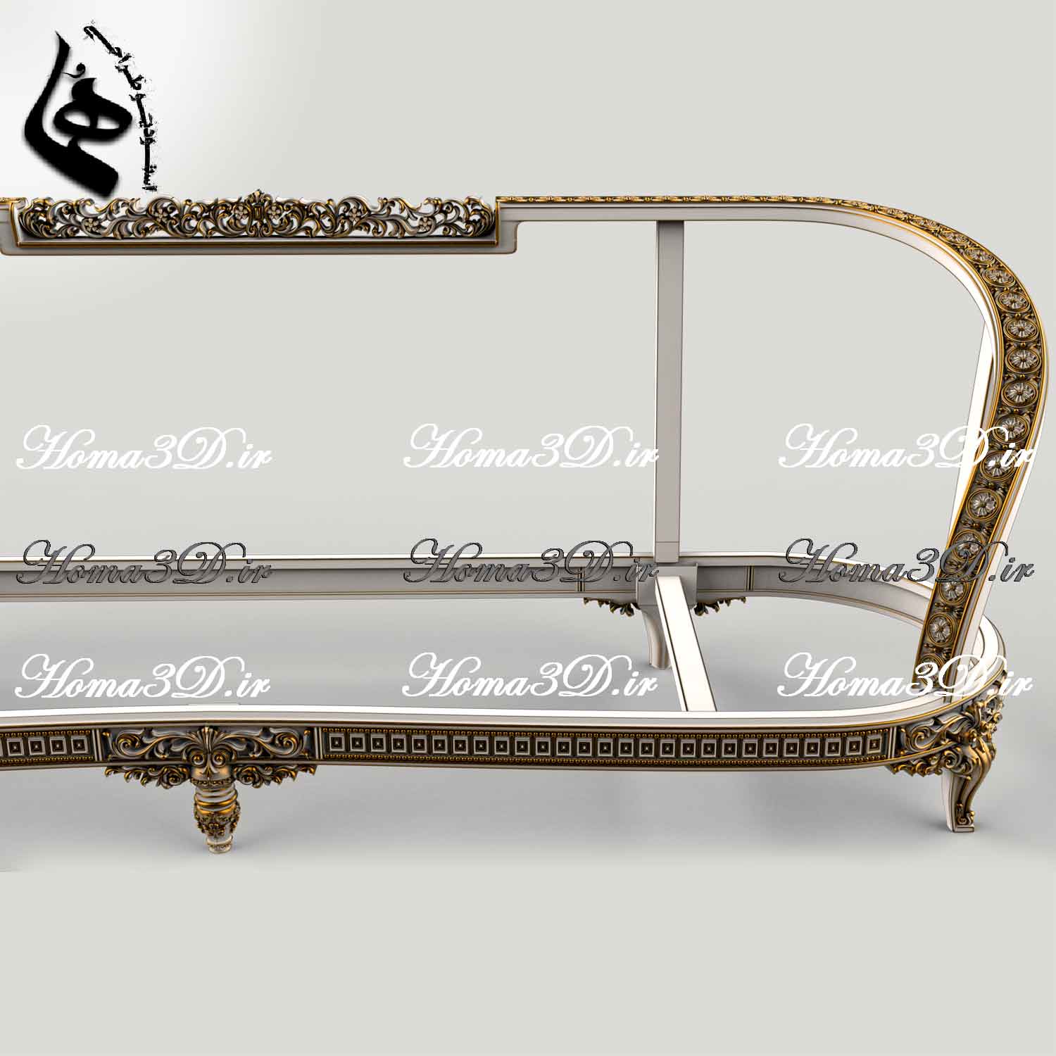 فایل سه‌بعدی کاناپه گرد با طراحی خاص و قالب جدید، مناسب تولید نجاری با CNC تخت و روتاری، قابل دانلود فوری از استودیو طراحی هما.