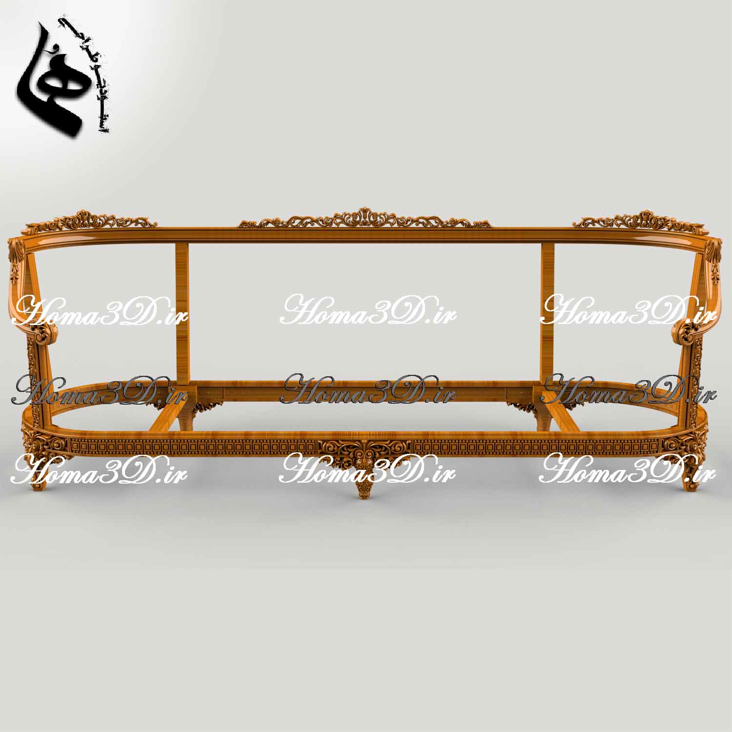 کاناپه مستطیلی با طراحی دقیق و فایل STL، مناسب اجرای نجاری با CNC تخت و روتاری. دانلود سریع از استودیو هما با قالب برش EPS و DXF.