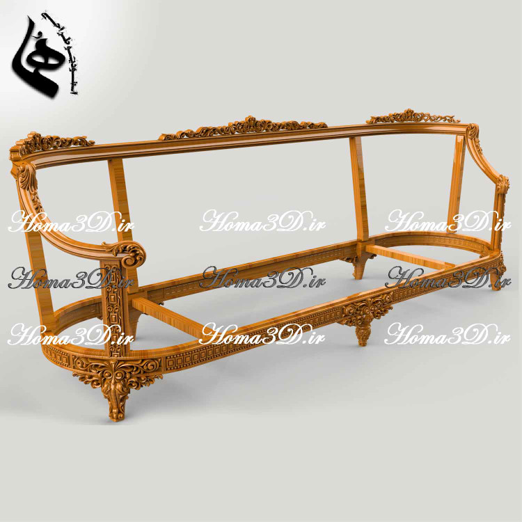 کاناپه مستطیلی با طراحی دقیق و فایل STL، مناسب اجرای نجاری با CNC تخت و روتاری. دانلود سریع از استودیو هما با قالب برش EPS و DXF.