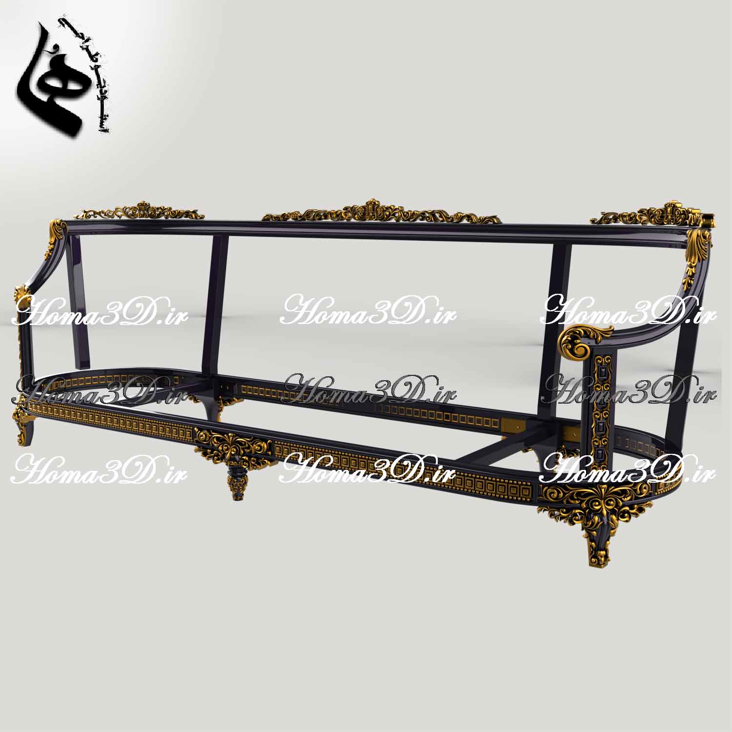 کاناپه مستطیلی با طراحی دقیق و فایل STL، مناسب اجرای نجاری با CNC تخت و روتاری. دانلود سریع از استودیو هما با قالب برش EPS و DXF.
