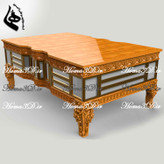 میز جلو مبلی باکسی منبتی مستطیلی، فایل STL حرفهای قابل اجرا با CNC، طراحیشده توسط استودیو هما با فرمتهای برش دقیق و پشتیبانی نرمافزاری.