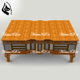 میز جلو مبلی باکسی منبتی مستطیلی، فایل STL حرفهای قابل اجرا با CNC، طراحیشده توسط استودیو هما با فرمتهای برش دقیق و پشتیبانی نرمافزاری.