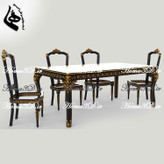 میز غذاخوری منبتی لوکس با طراحی دورتادور ریز و دقیق، فایل STL قابل اجرا با CNC، مناسب نجاری حرفهای و طراحی منبت با نرمافزارهای پیشرفته.