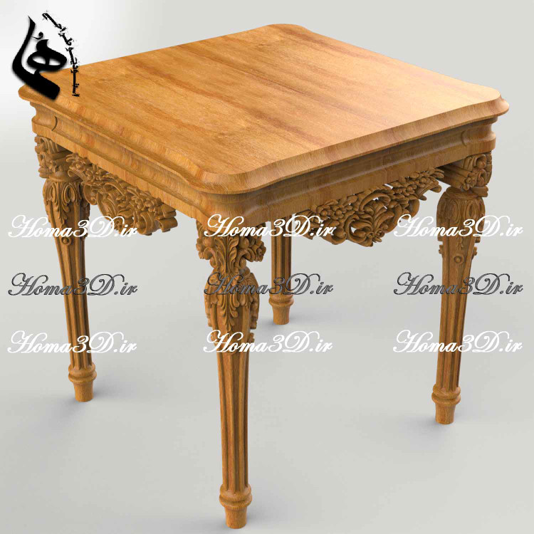 میز عسلی چوبی منبتی؛ ظرافت در جزئیات، سرعت در تولید