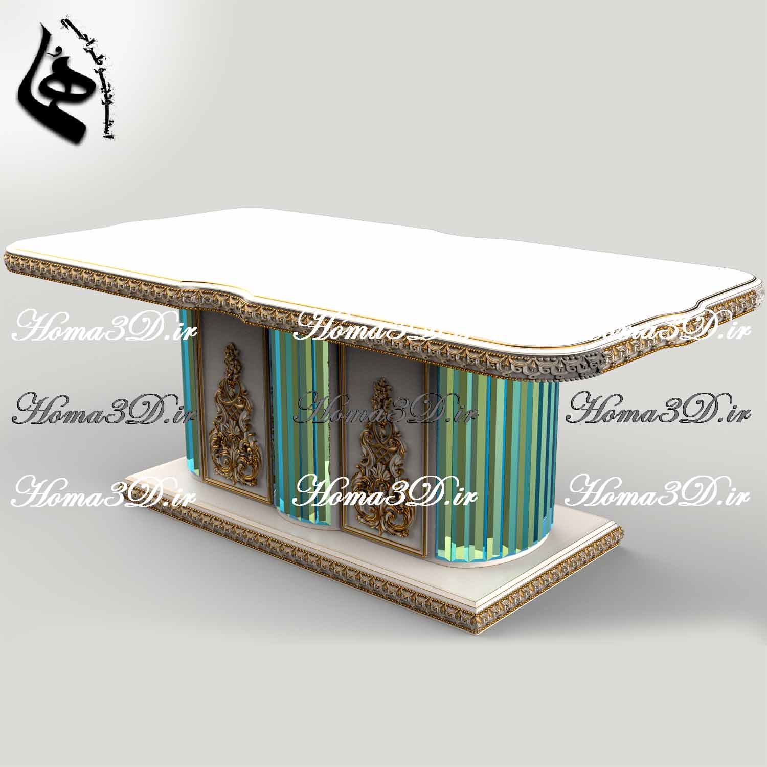 فایل سه‌بعدی و قالب‌کشی ست مبلمان تاتلیس برای تولید CNC با طراحی منبت ژورنالی ترکیه‌ای، شامل STL، DXF، EPS و پارت‌کدینگ دقیق جهت تولید بدون نقص.