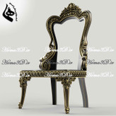 مدل3بعدی صندلی تاتلیس- مدل۳بعدی صندلی تمام منبت ژورنالی ترکیهای تاتلیس