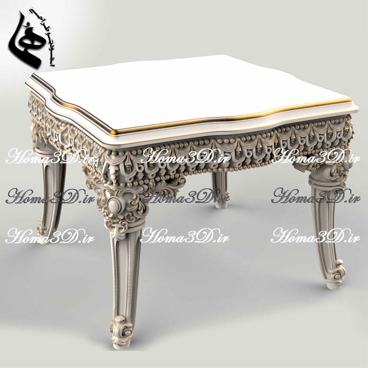 میزعسلی تاتلیس طراحی ۳بعدی مدل میز عسلی تاتلیس – منبت اصلی و ژورنالی ویژه تولید CNC