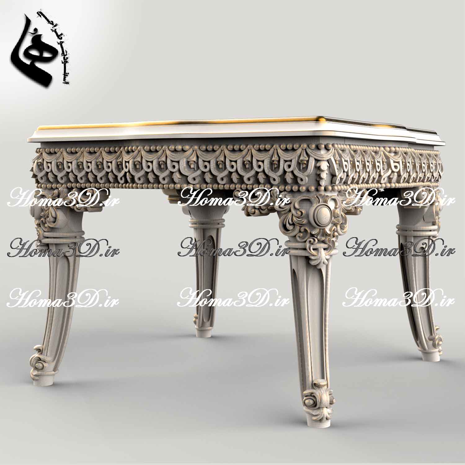 میزعسلی تاتلیس ​​​​​​​طراحی ۳بعدی مدل میز عسلی تاتلیس – منبت اصلی و ژورنالی ویژه تولید CNC