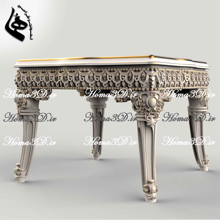 میزعسلی تاتلیس طراحی ۳بعدی مدل میز عسلی تاتلیس – منبت اصلی و ژورنالی ویژه تولید CNC