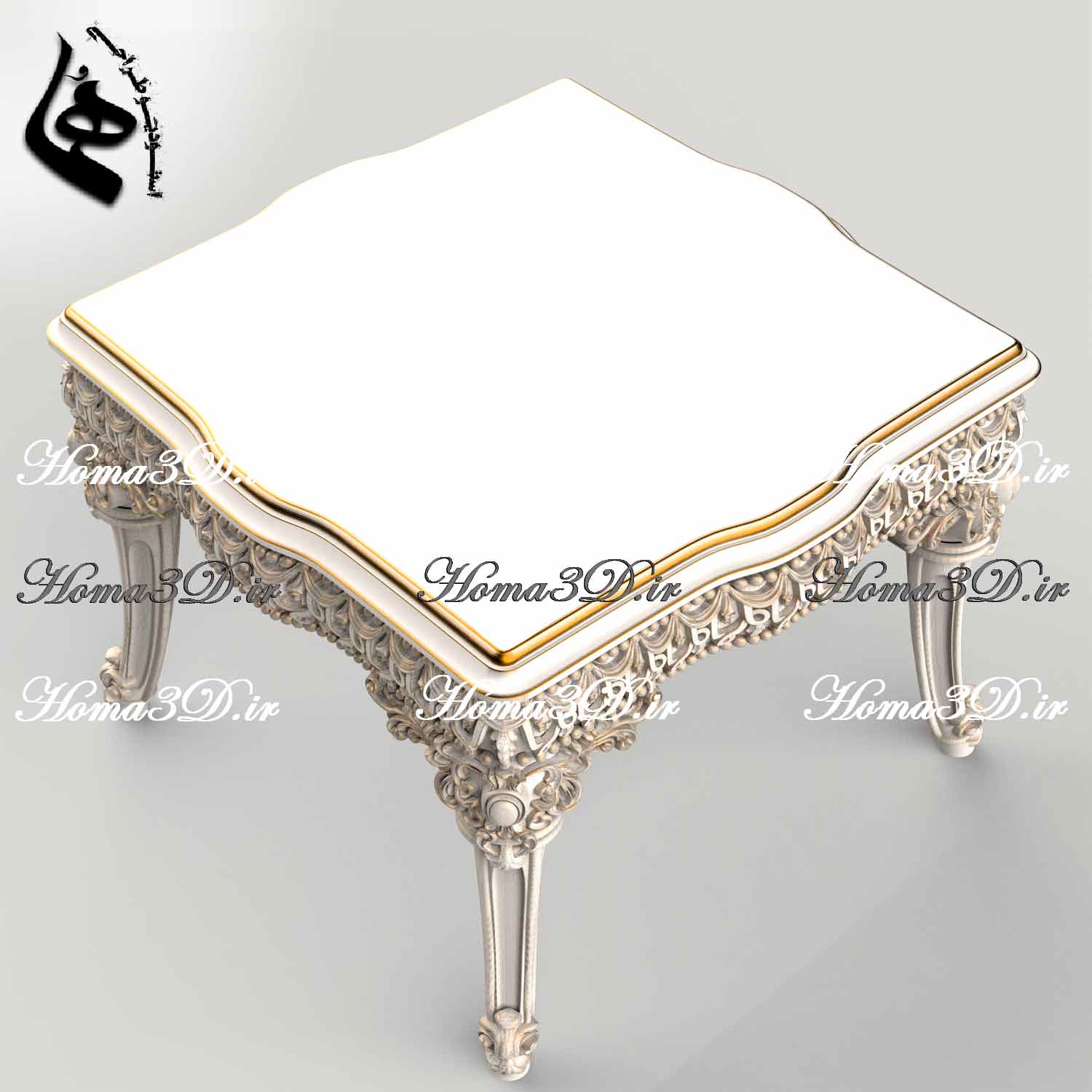 میزعسلی تاتلیس ​​​​​​​طراحی ۳بعدی مدل میز عسلی تاتلیس – منبت اصلی و ژورنالی ویژه تولید CNC