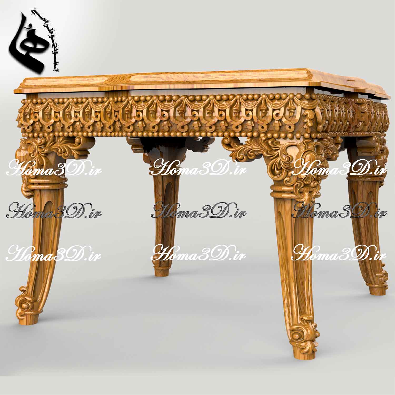 میزعسلی تاتلیس ​​​​​​​طراحی ۳بعدی مدل میز عسلی تاتلیس – منبت اصلی و ژورنالی ویژه تولید CNC