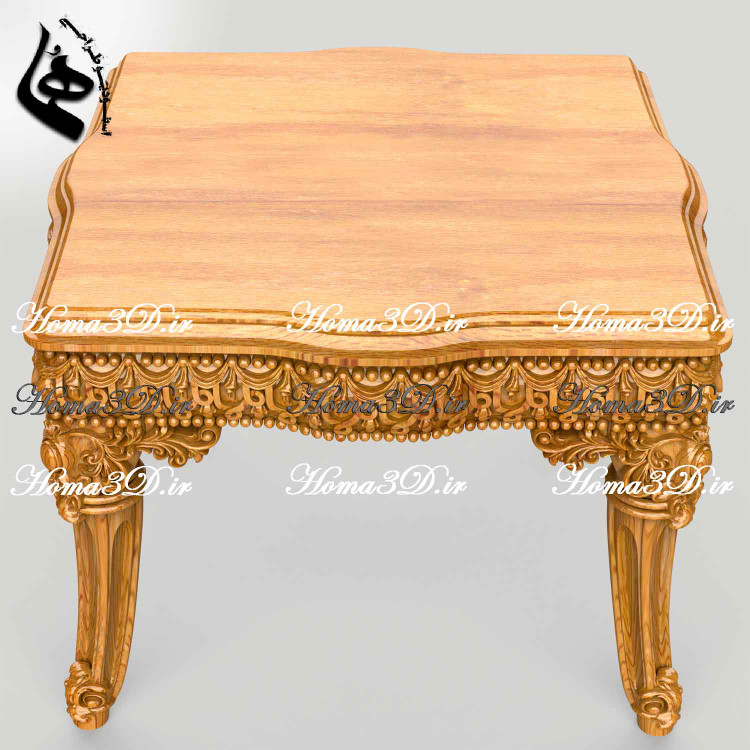 میزعسلی تاتلیس طراحی ۳بعدی مدل میز عسلی تاتلیس – منبت اصلی و ژورنالی ویژه تولید CNC