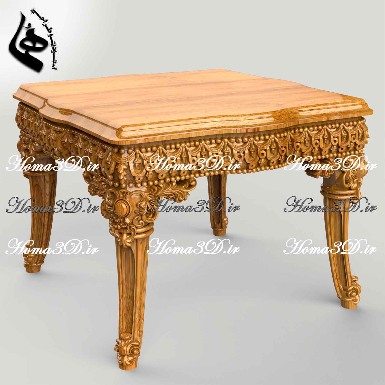 میزعسلی تاتلیس ​​​​​​​طراحی ۳بعدی مدل میز عسلی تاتلیس – منبت اصلی و ژورنالی ویژه تولید CNC