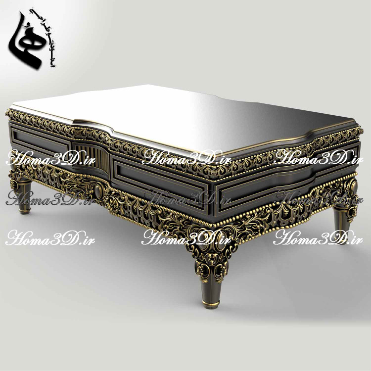 میزجلومبلی باکسی تاتلیس طراحی ۳بعدی مدل میزجلومبلی باکسی تاتلیس منبت اصلی