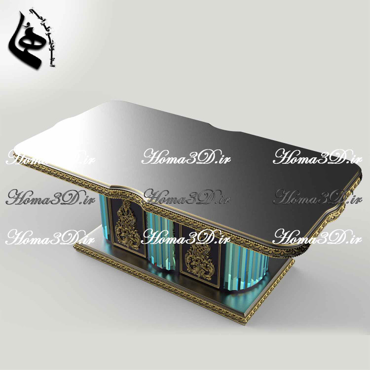 طراحی ۳بعدی مدل میزناهارخوری و غذاخوری باکسی تاتلیس منبت اصلی