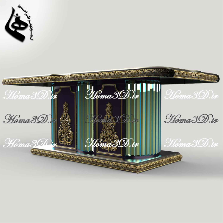 طراحی ۳بعدی مدل میزناهارخوری و غذاخوری باکسی تاتلیس منبت اصلی