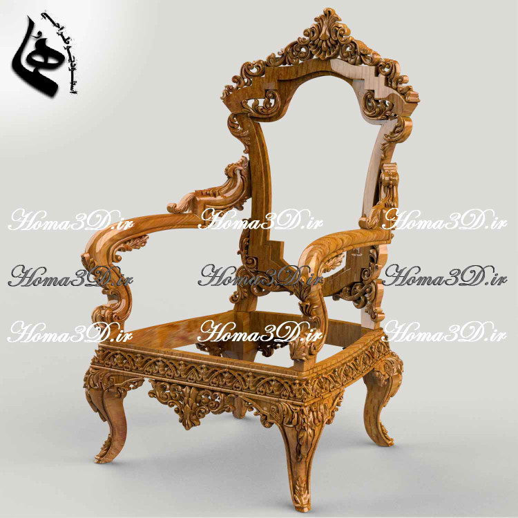 طراحی3بعدی مبل چوبی- آبجکتهای سهبعدی مبلمان – دانلود مدل سهبعدی منبتی در استودیو هما