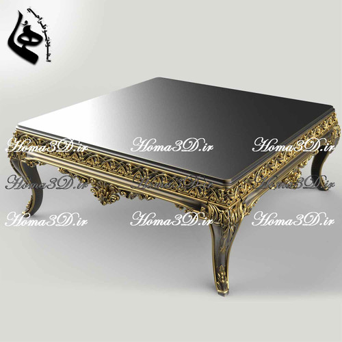 میزجلومبلی منبتی سلطنتی میز جلو مبلی منبتی سلطنتی کلاسیک – مناسب تولید با CNC | خرید فایل