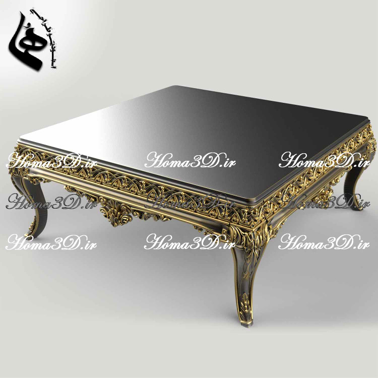 میزجلومبلی منبتی سلطنتی میز جلو مبلی منبتی سلطنتی کلاسیک – مناسب تولید با CNC | خرید فایل