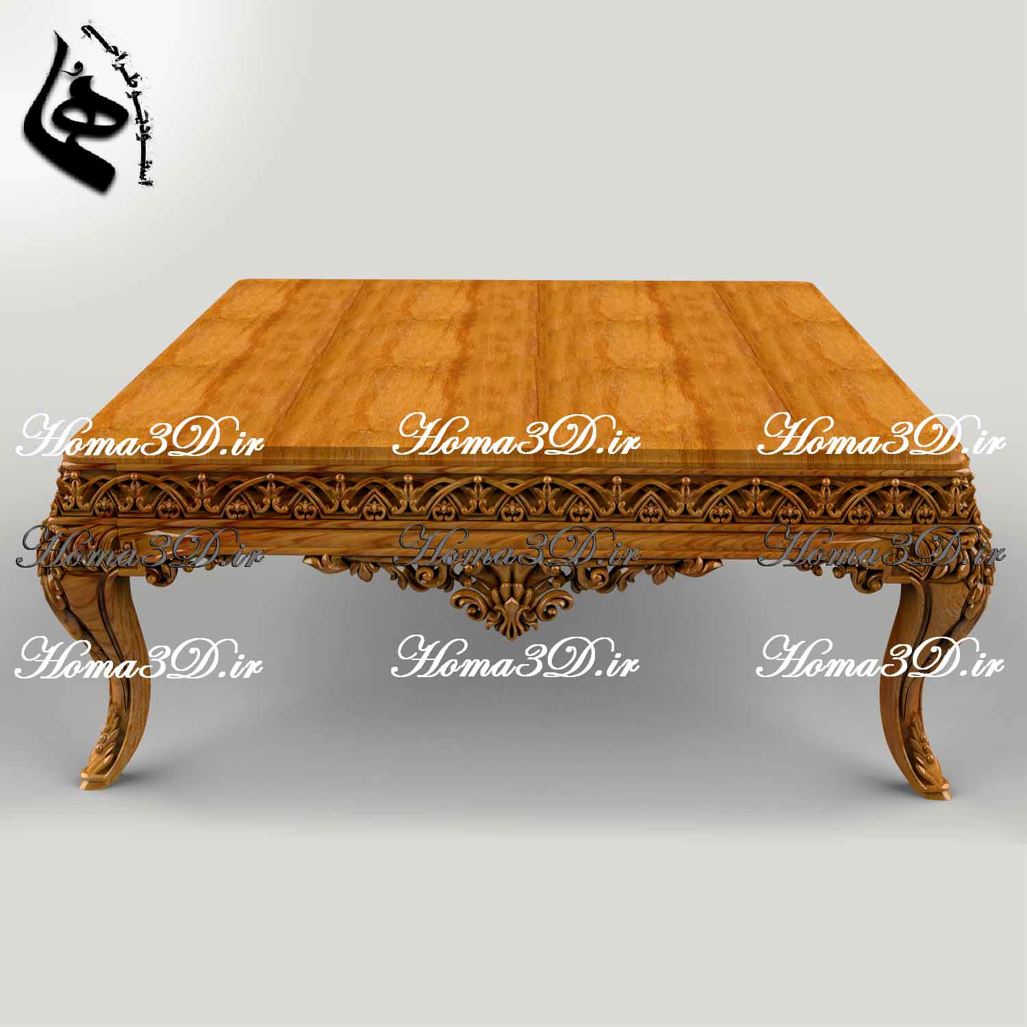 میزجلومبلی منبتی سلطنتی میز جلو مبلی منبتی سلطنتی کلاسیک – مناسب تولید با CNC | خرید فایل