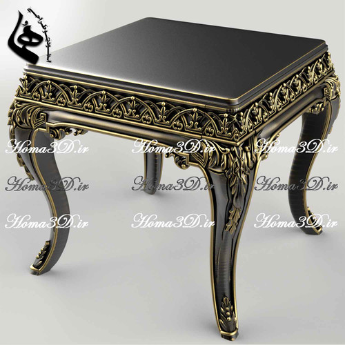 میزعسلی منبتی سلطنتی میز عسلی جهت پذیرایی جلوی مبلمان استیل و چوبی منبتدار | خرید فایل سه